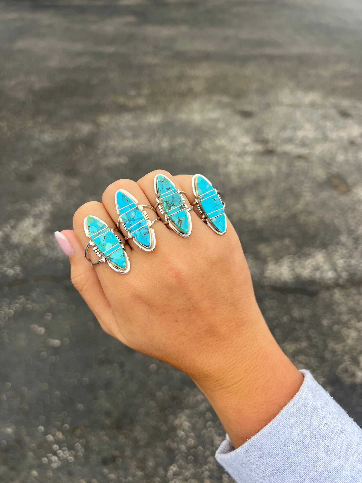The Mia Marquise Turquoise Sterling Silver Ring