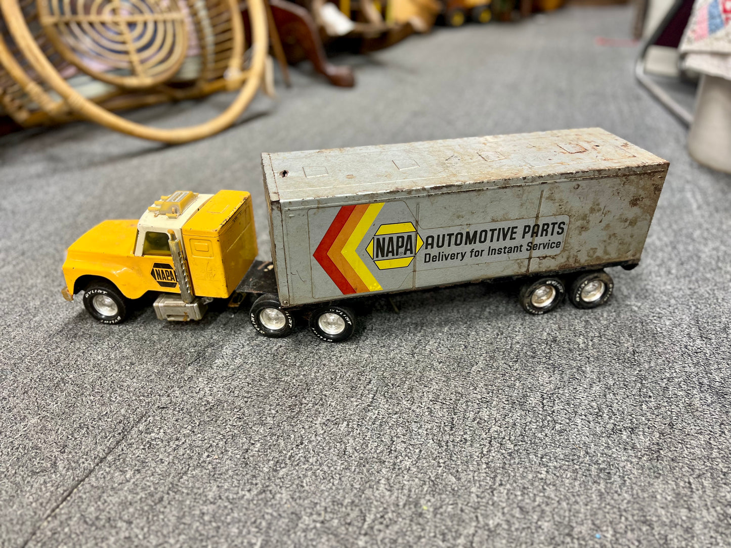 Vintage 1970's Nylint Napa Auto Parts Semi Truck and Trailer
