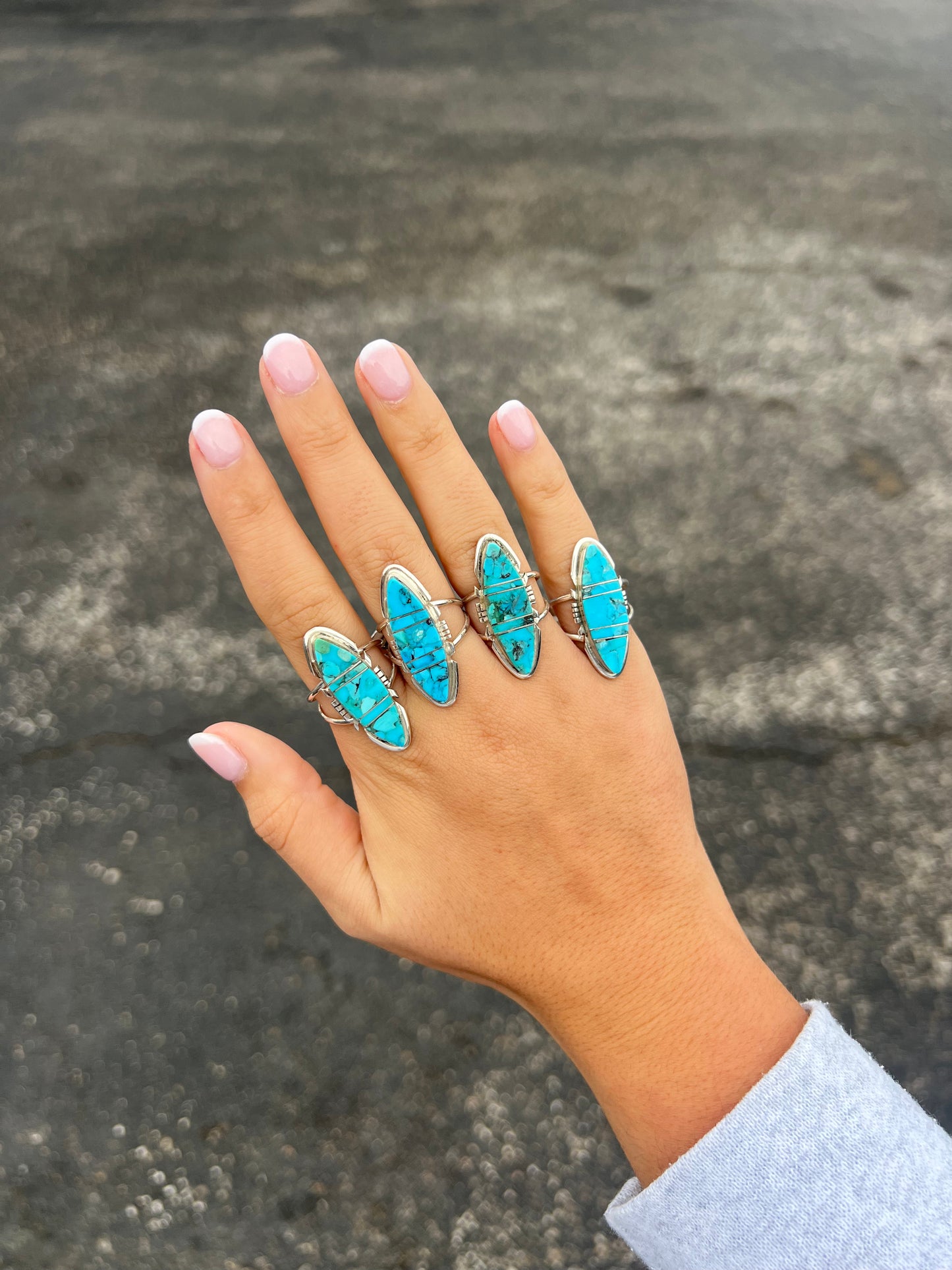 The Mia Marquise Turquoise Sterling Silver Ring