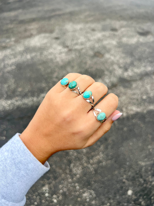 The Baylor Genuine Turquoise Sterling Silver Ring