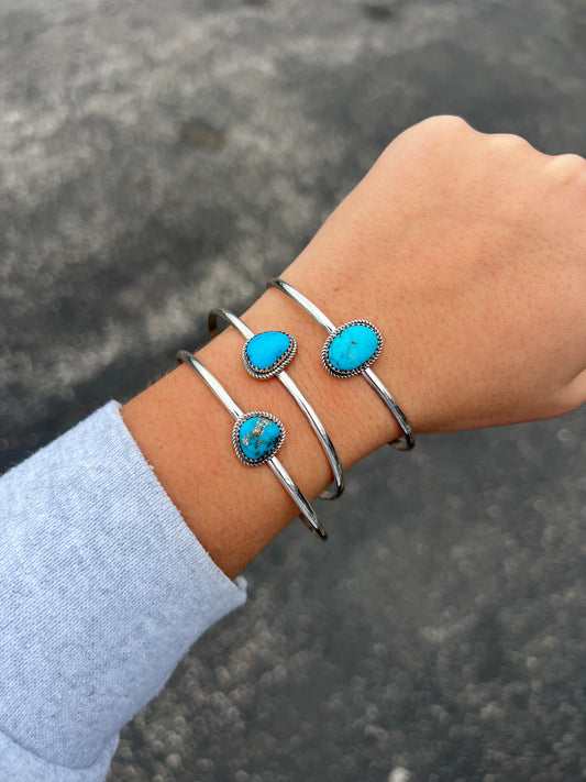 The Keli Kingman Turquoise Sterling Silver Cuff Bracelet