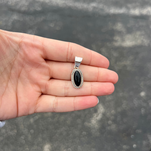 The Bobbie Black Onyx Sterling Silver Pendant