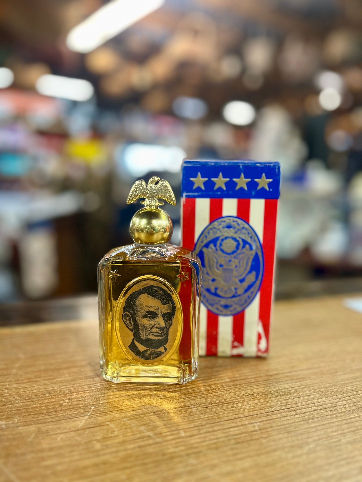 Vintage Avon President Lincoln Full Bottle Decanter