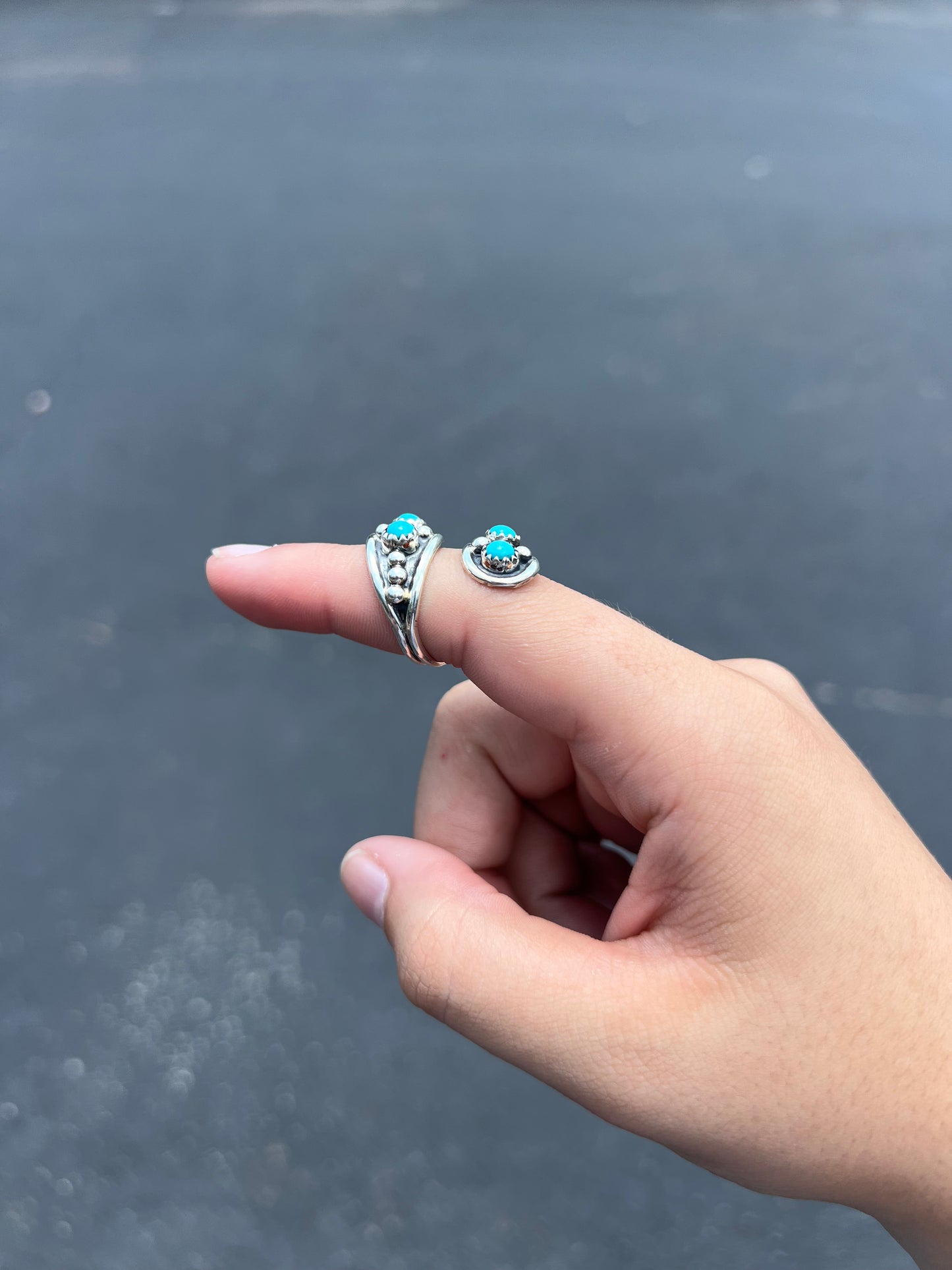 Genuine Turquoise 4 Stone Wrap Ring