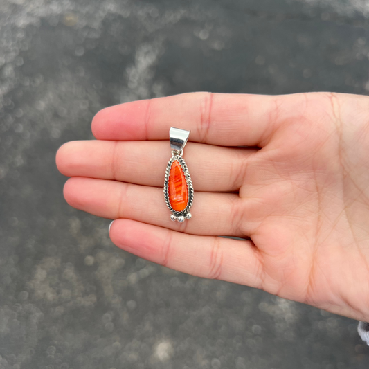 The Kody Genuine Spiny Oyster Sterling Silver Pendant