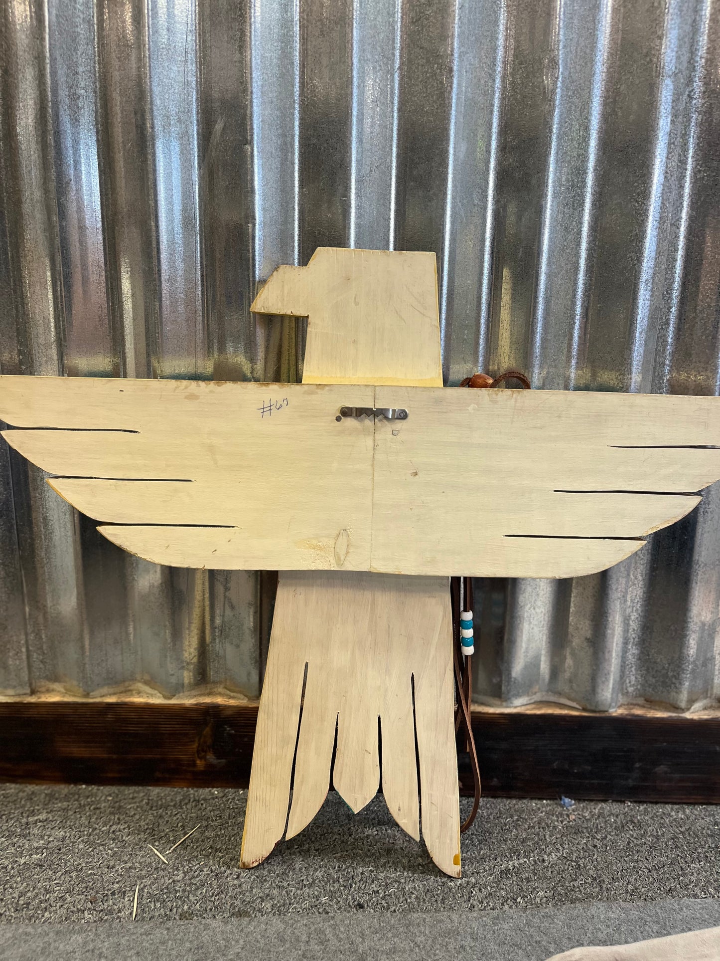 Handmade Native American Thunderbird Wooden Hanger