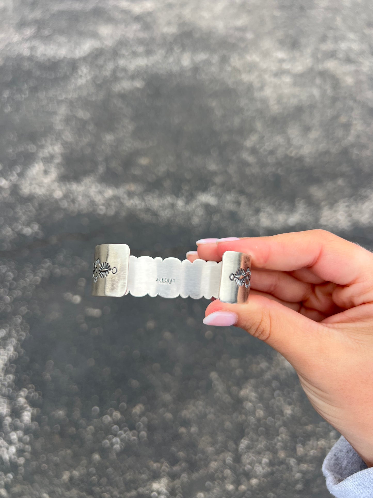 The Blaze Multi Color 5 Stone Sterling Silver Cuff Bracelet