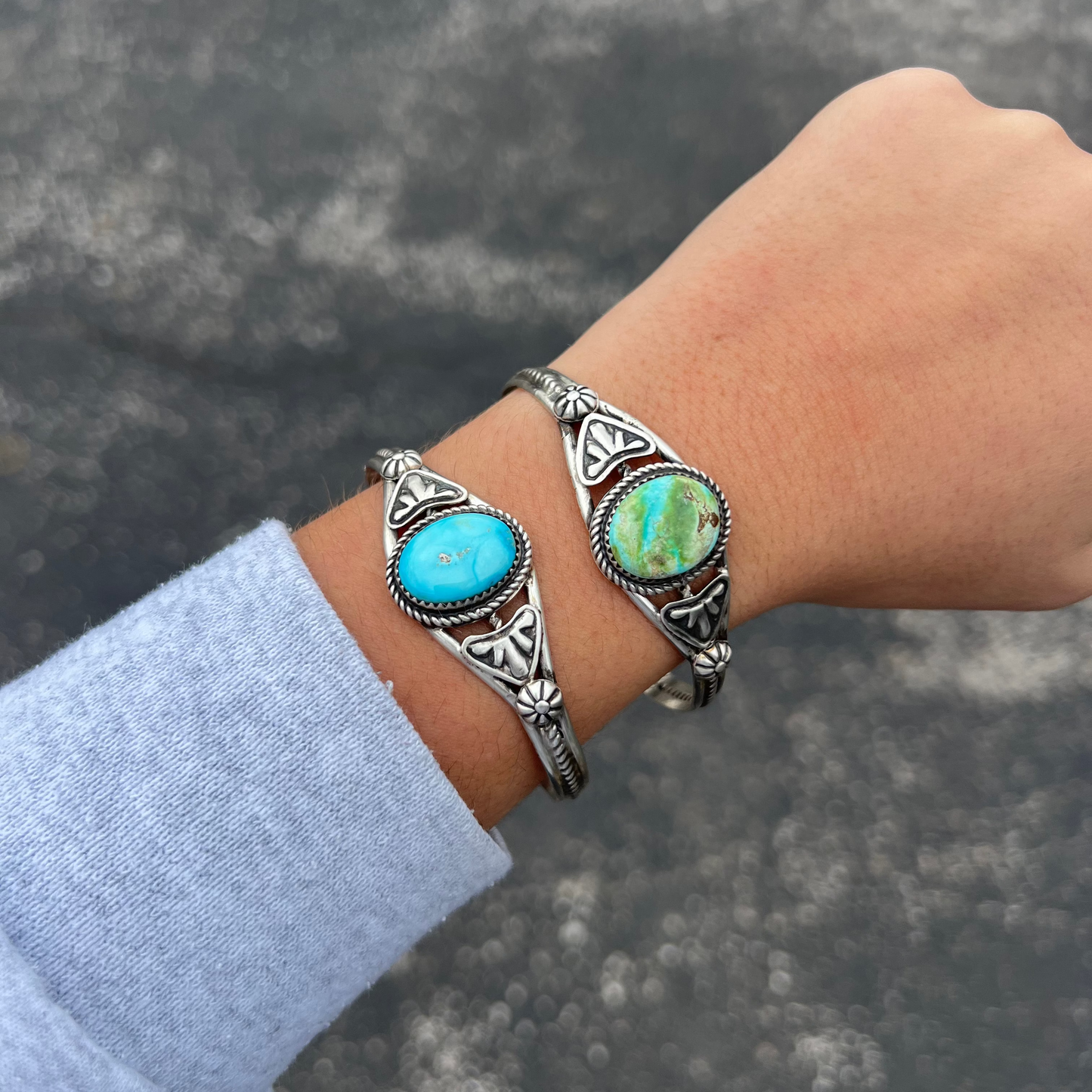 The Dorothy Genuine Turquoise Sterling Silver Cuff Bracelet