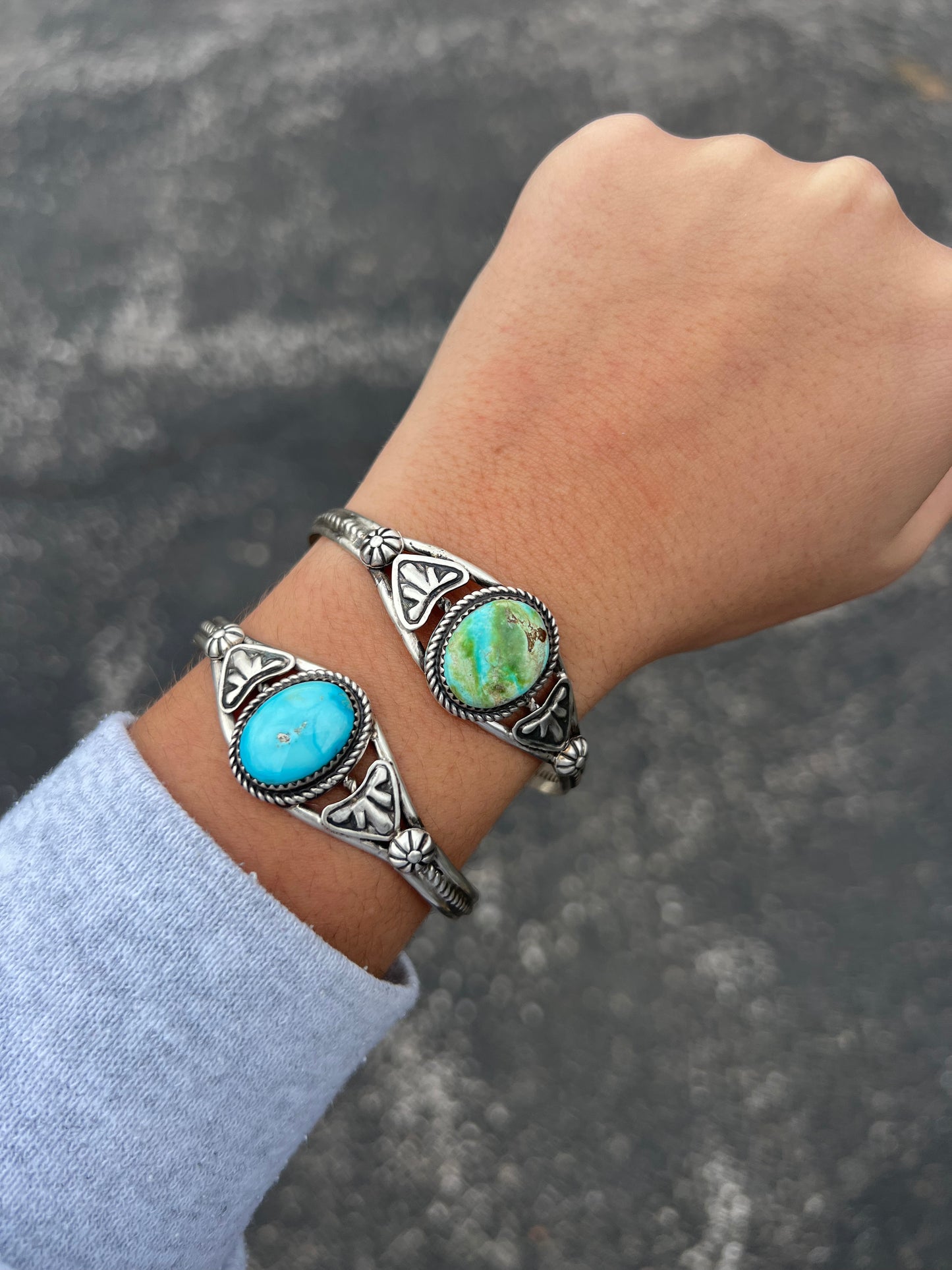 The Dorothy Genuine Turquoise Sterling Silver Cuff Bracelet