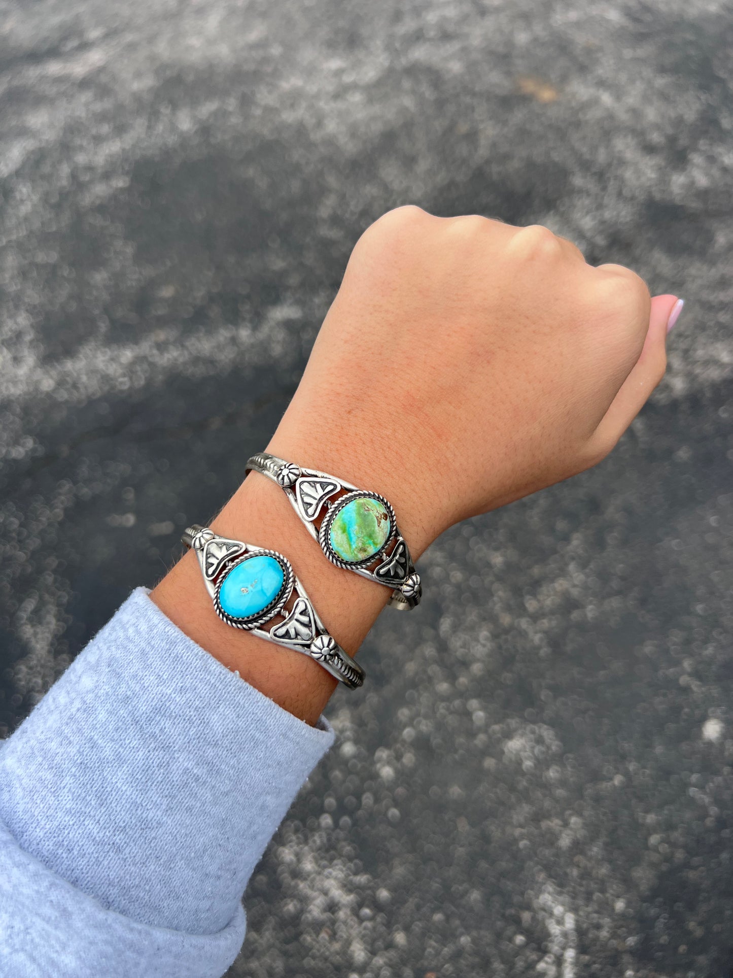 The Dorothy Genuine Turquoise Sterling Silver Cuff Bracelet