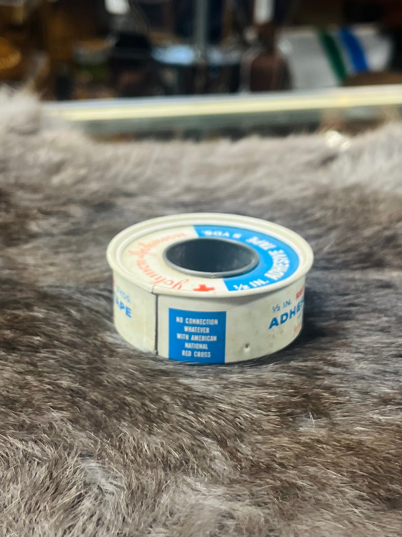 Vintage 1950s-60s Johnson & Johnson Red Cross Adhesive Tape 5yrds Container