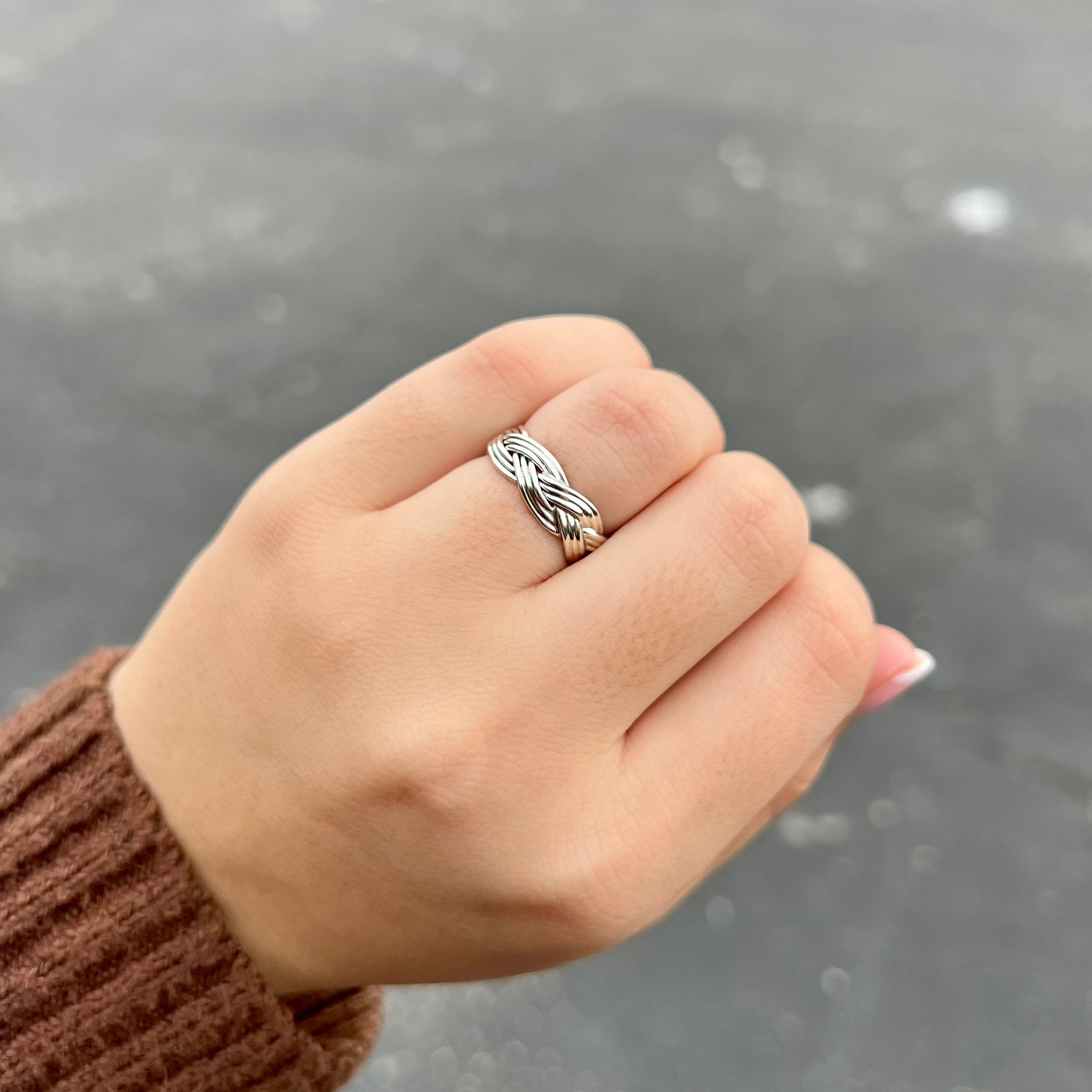 Sterling Silver Braided Band Ring