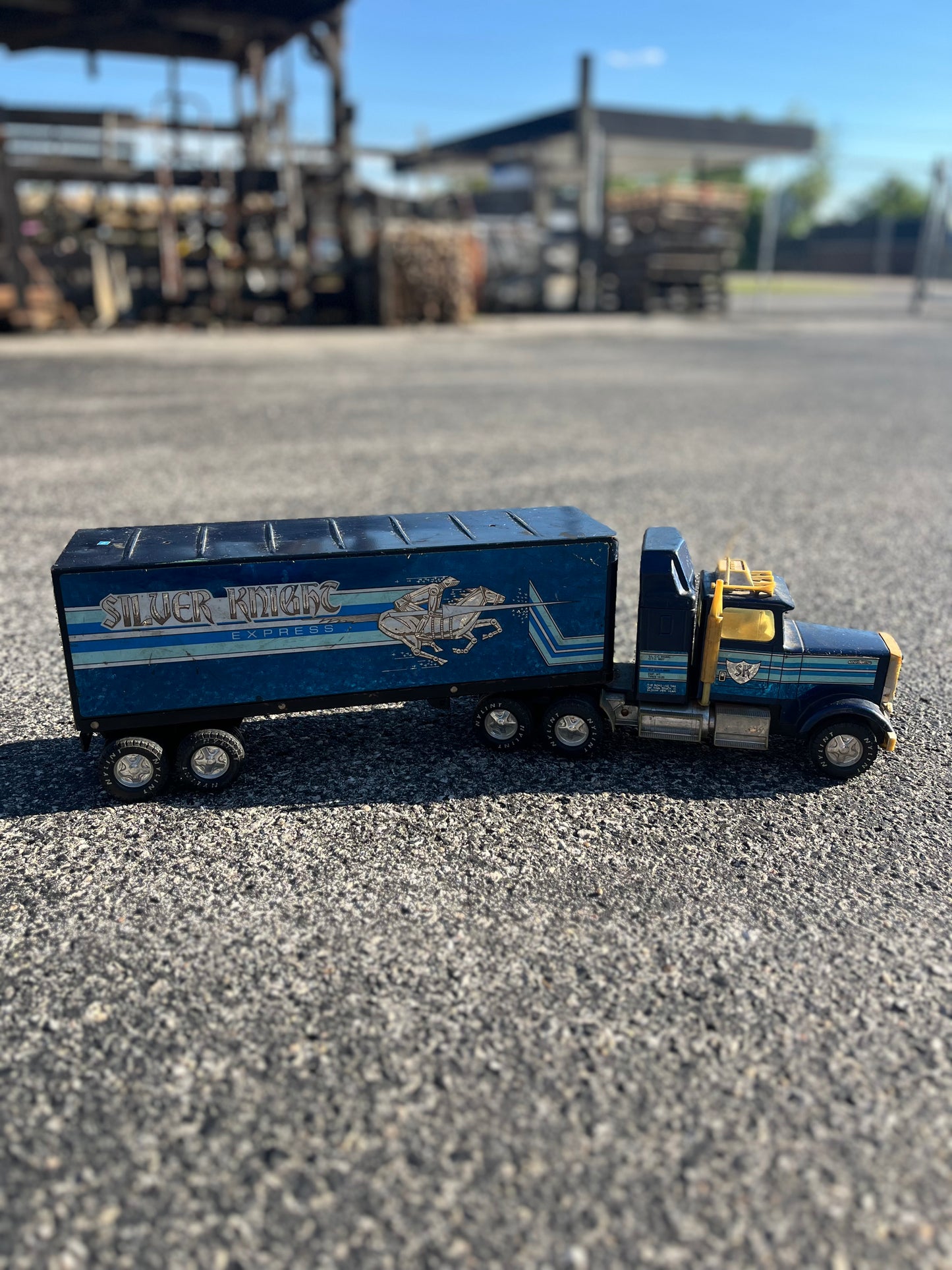 Vintage Nylint Silver Knight Express 18 wheeler Toy Truck