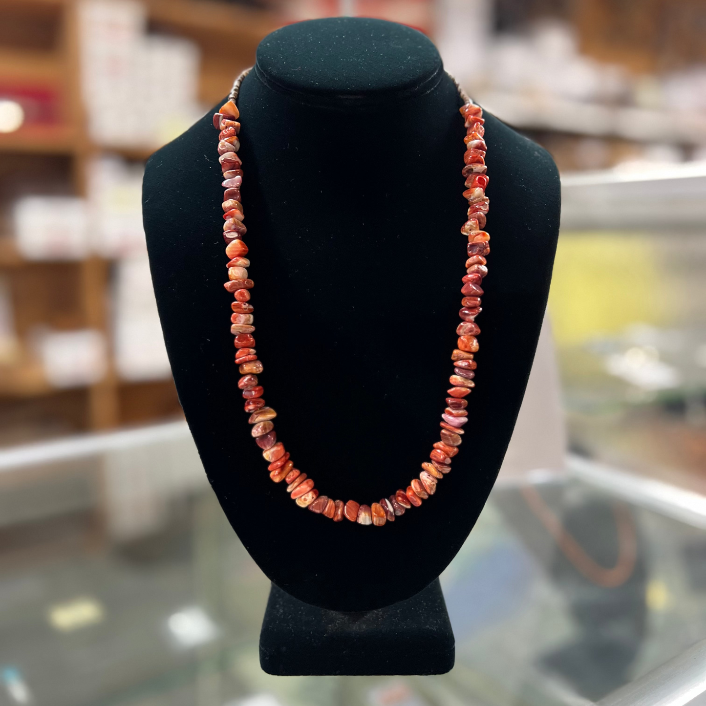 The Ophelia Spiny Oyster Nugget Heishi Necklace