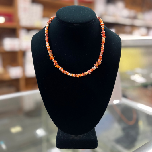 Genuine Spiny Oyster Nugget Necklace