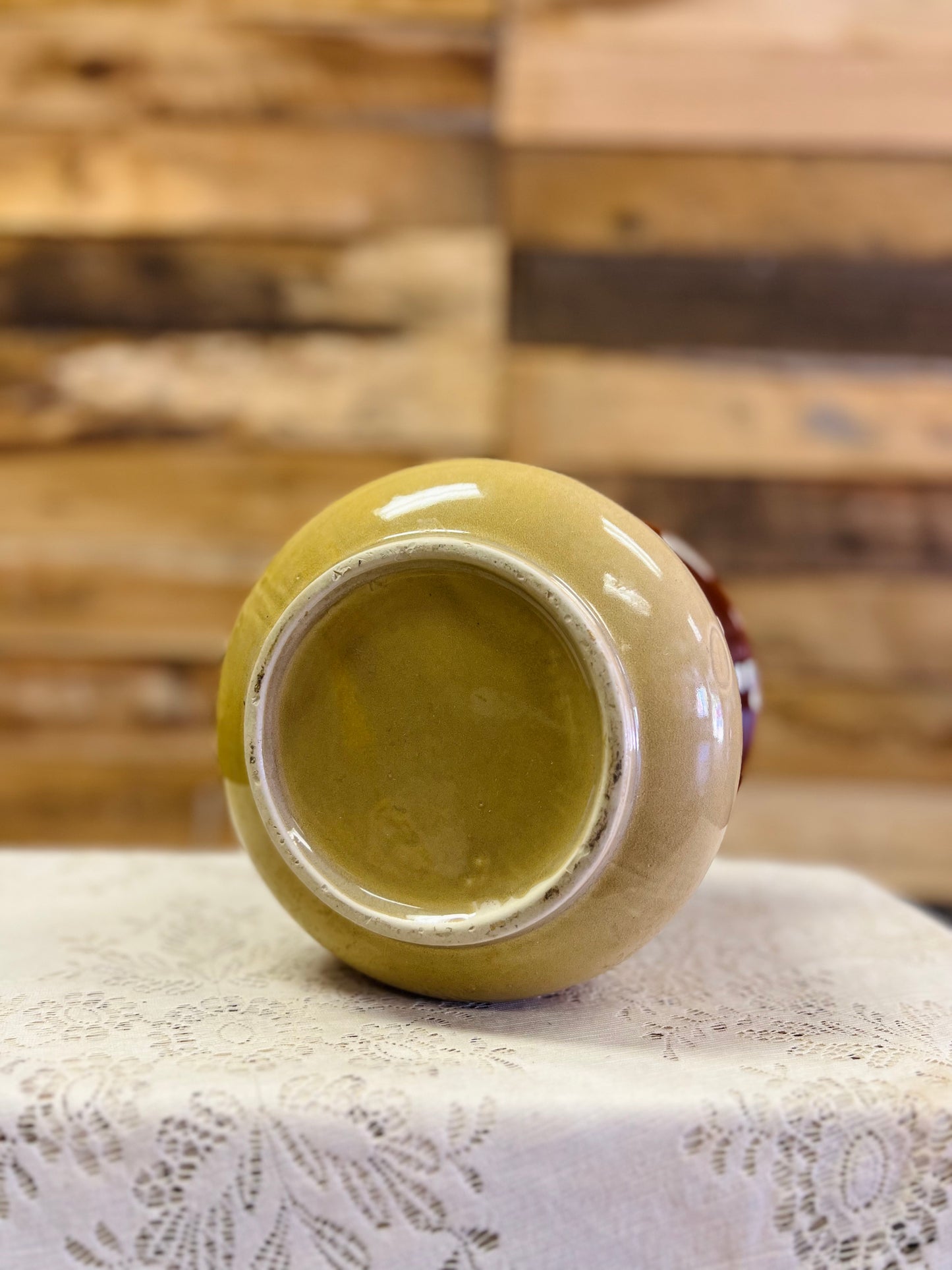 Vintage Brown/Tan 2 Tone "Cookies" Jar