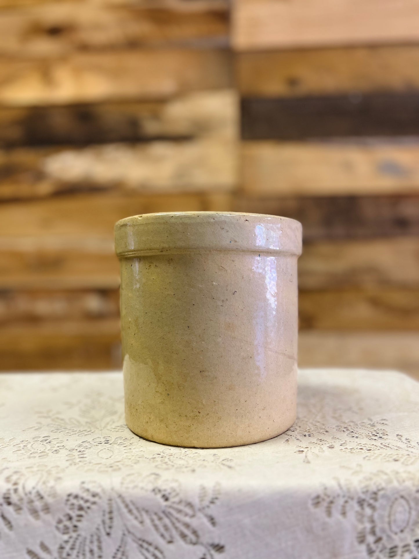 Vintage 1975 Cream Crock From Smoky Mountains