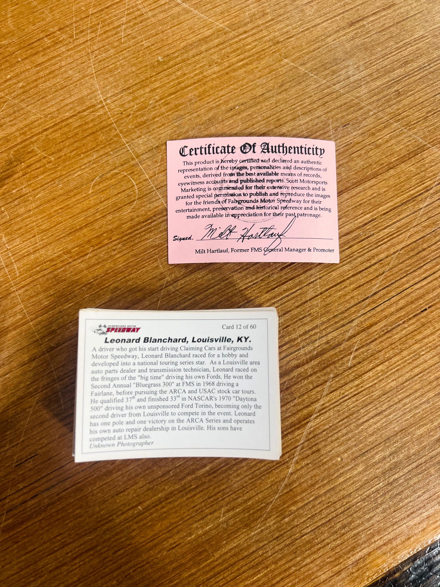 Vintage Fairgrounds Motor Speedway Collectible Cards Set with Tin Box - Stars of the 1960s & 70s