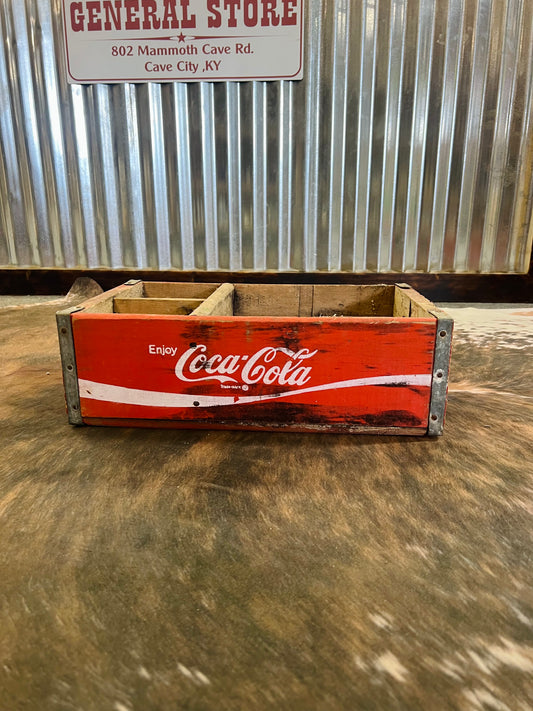 Vintage Red Coca Cola Wood Crate - #1