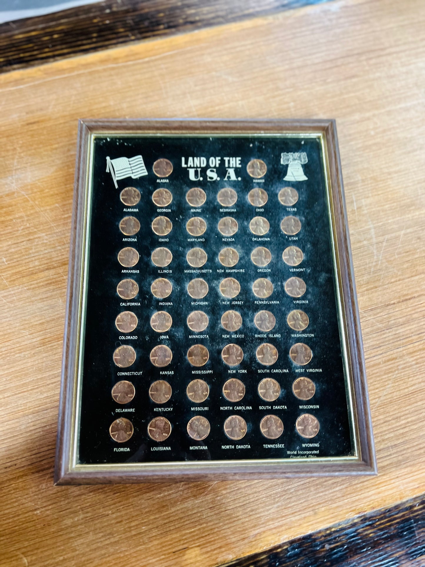 1976 Bicentennial Lincoln Pennies Framed - ALL 50 States!