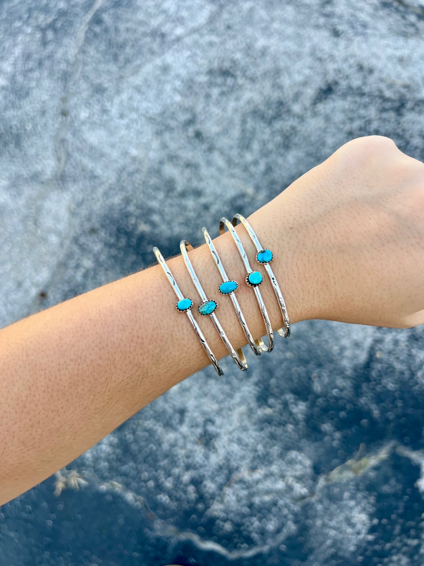 Turquoise Mini Stud Cuff Bracelet