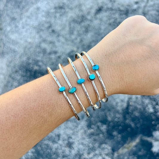 Turquoise Mini Stud Cuff Bracelet