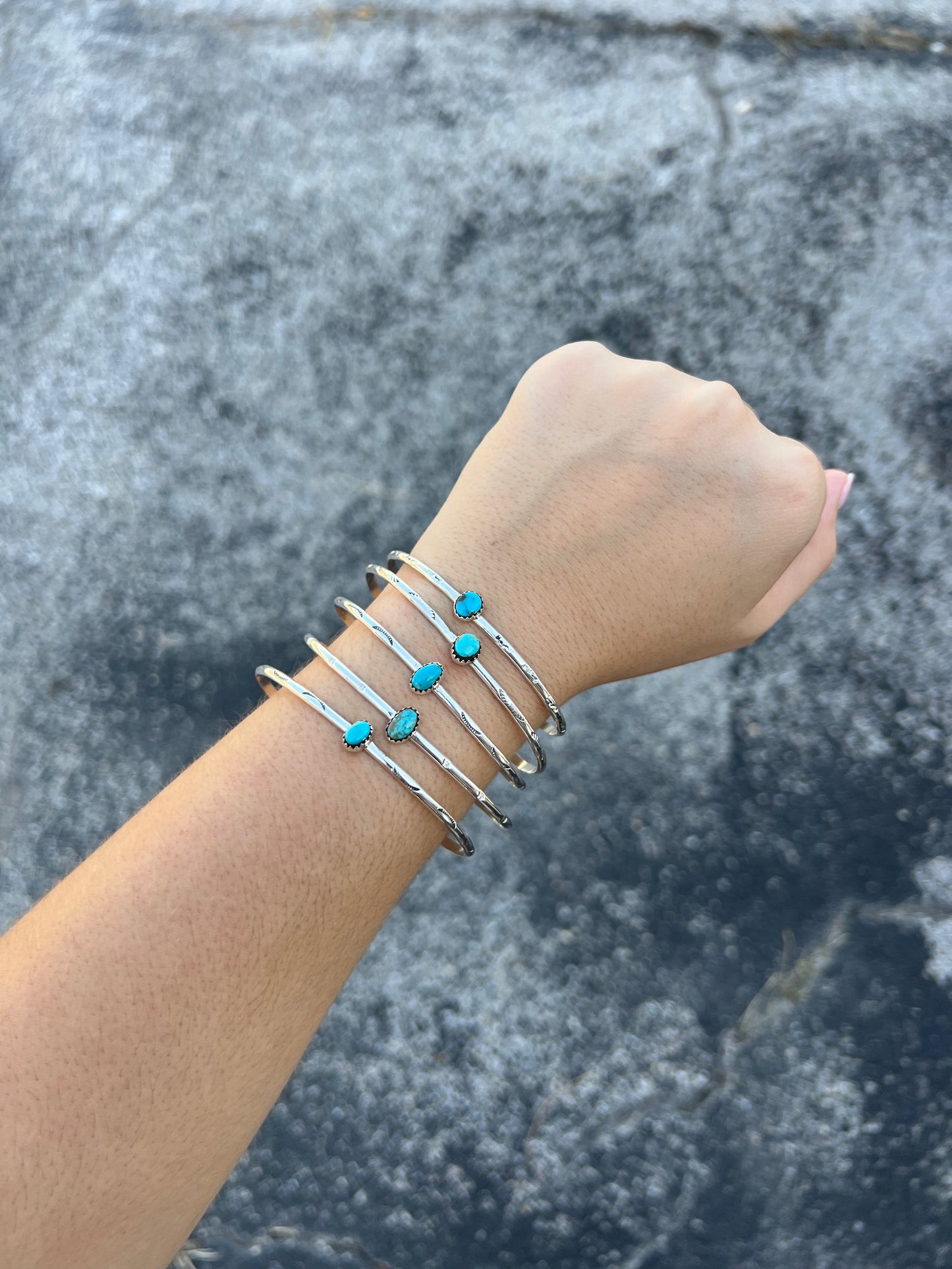 Turquoise Mini Stud Cuff Bracelet
