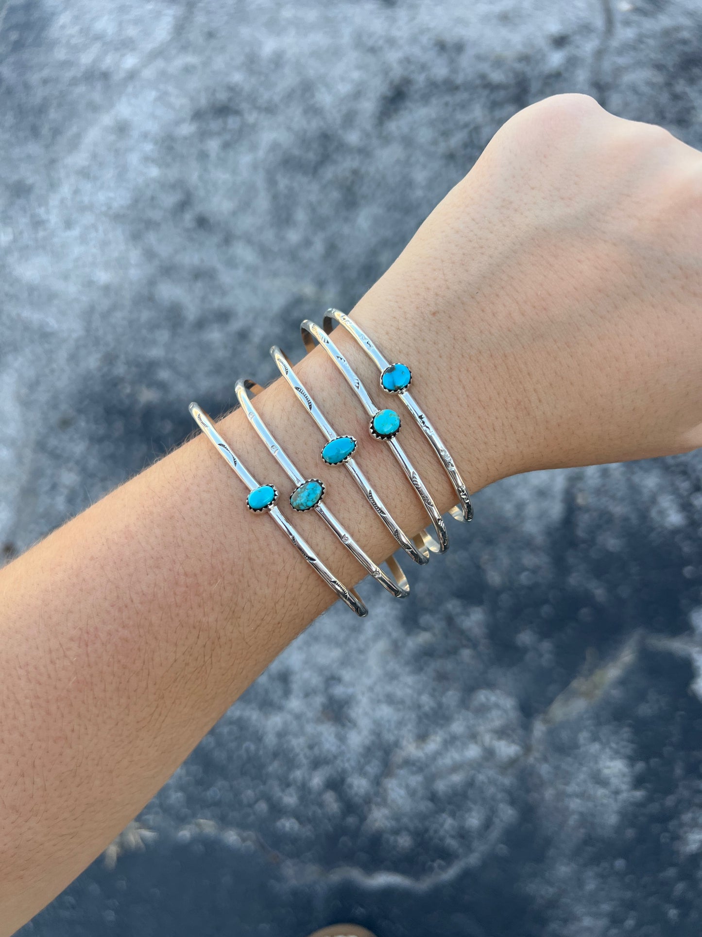 Turquoise Mini Stud Cuff Bracelet