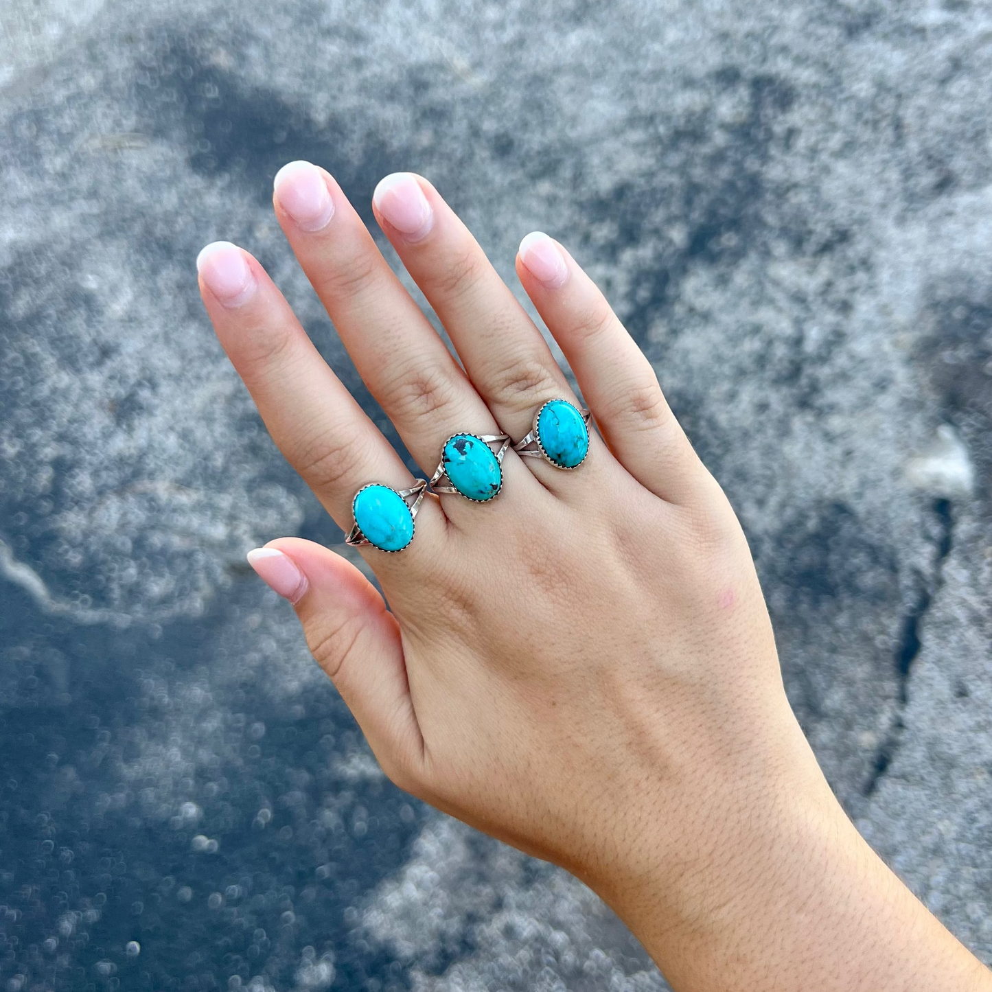 The Oakland Genuine Turquoise Sterling Silver Ring