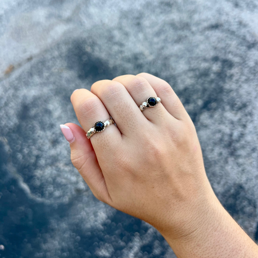 The Etta Genuine Black Onyx Sterling Silver Ring