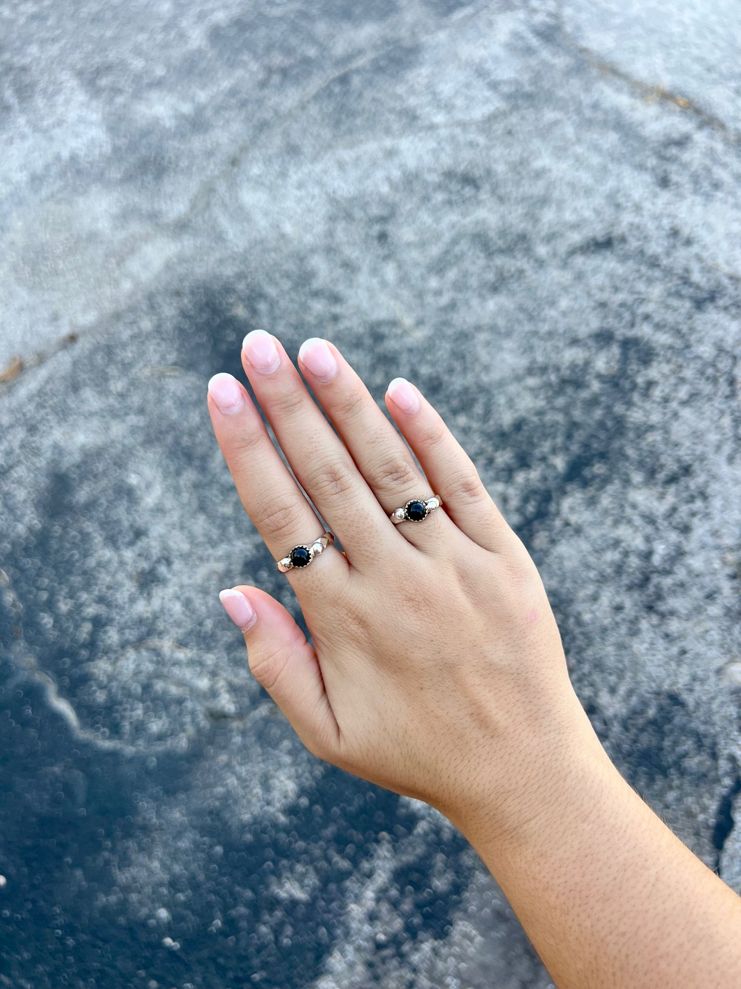 The Etta Genuine Black Onyx Sterling Silver Ring