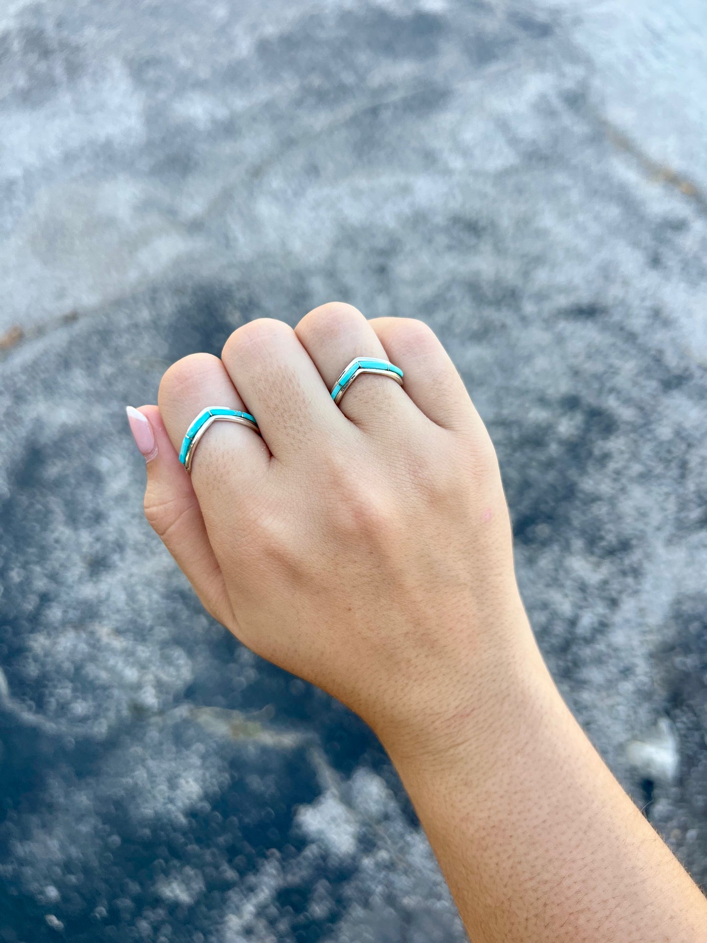 Kingman Turquoise Inlay Ring