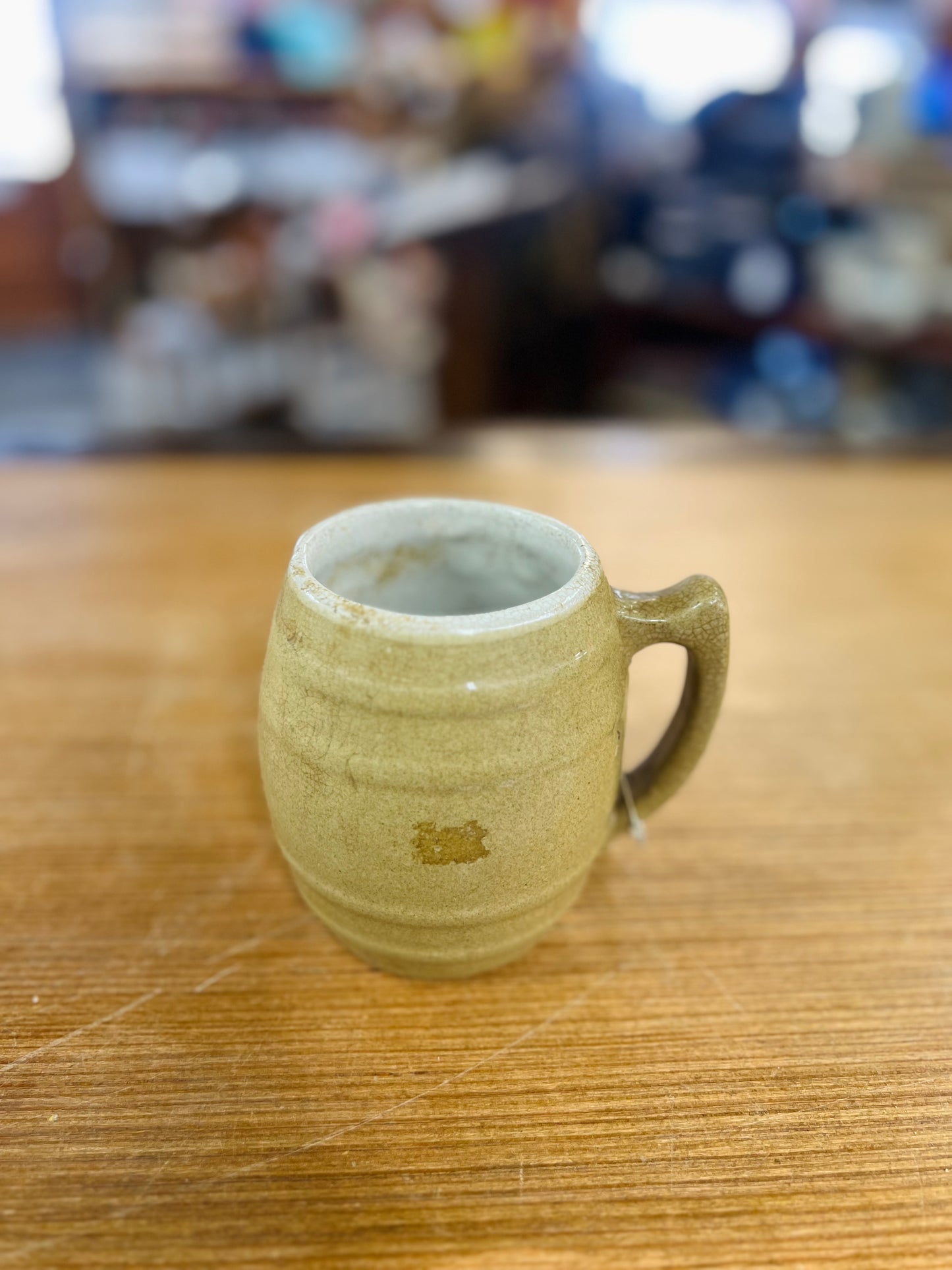 Vintage 1920's-1930's Stoneware Barrel Mug UHL Pottery Co