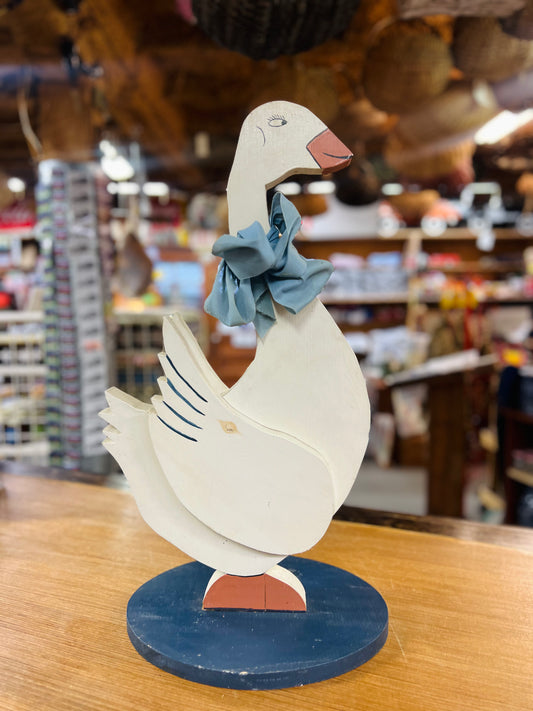 Vintage Wood Hand painted Goose Decor