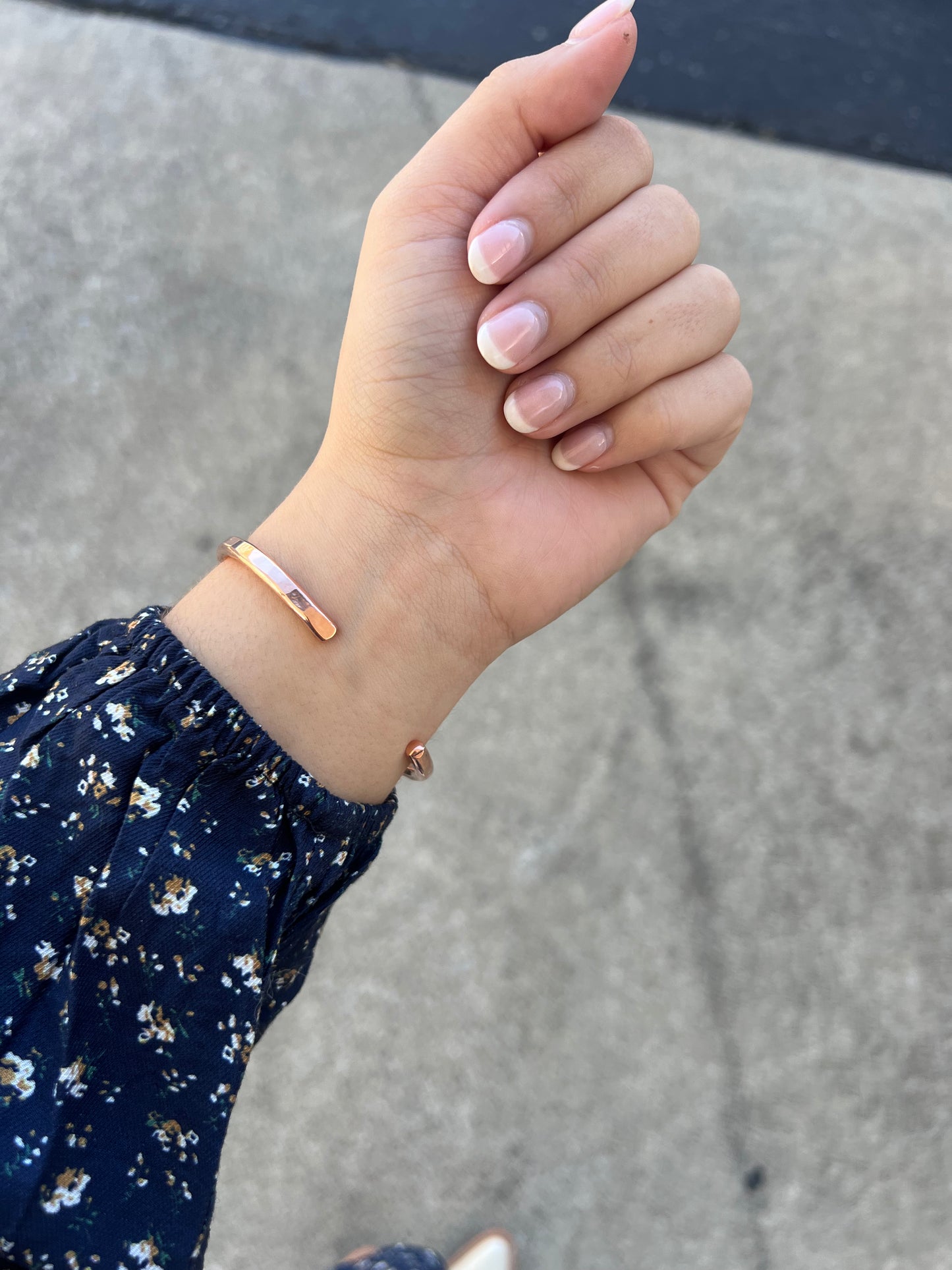 Buffalo Stamped Copper Cuff Bracelet