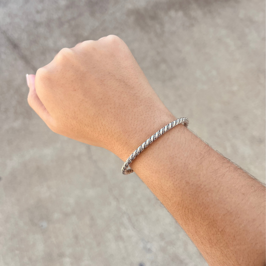 Twisted Sterling Silver Cuff Bracelet