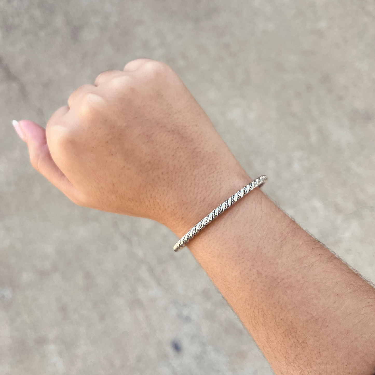 Twisted Sterling Silver Cuff Bracelet