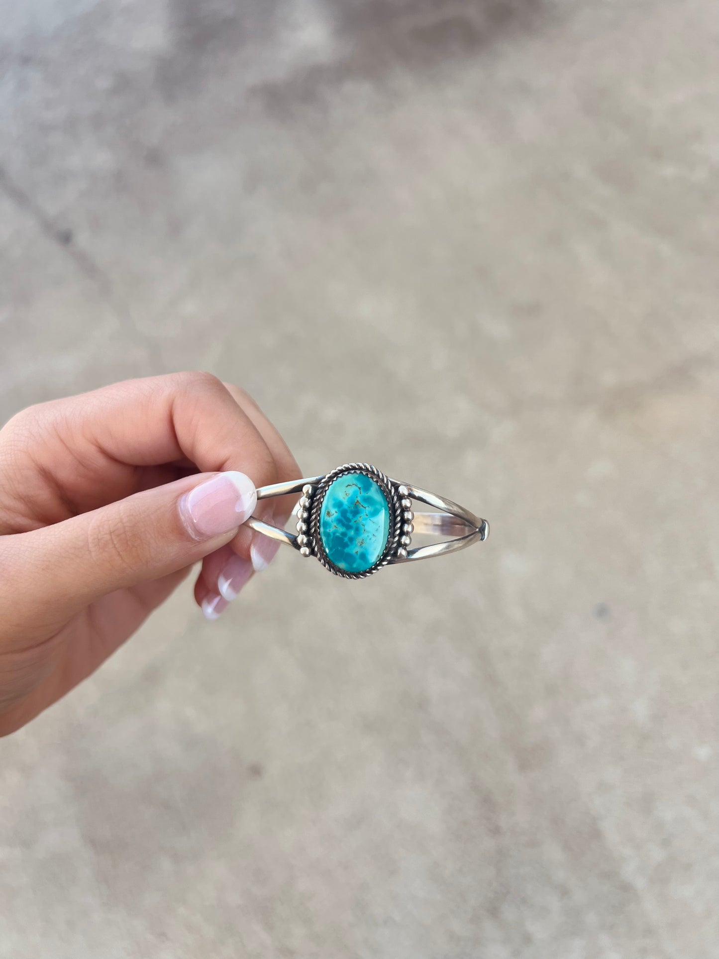 The Rayna Genuine Turquoise Sterling Silver Cuff Bracelet