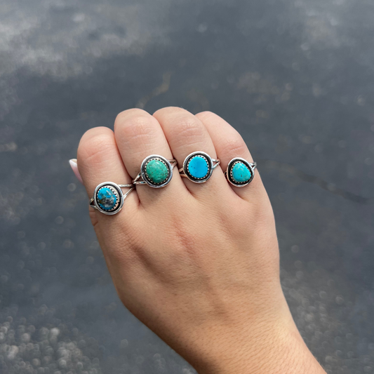 Genuine Nevada Turquoise Sterling Silver Ring