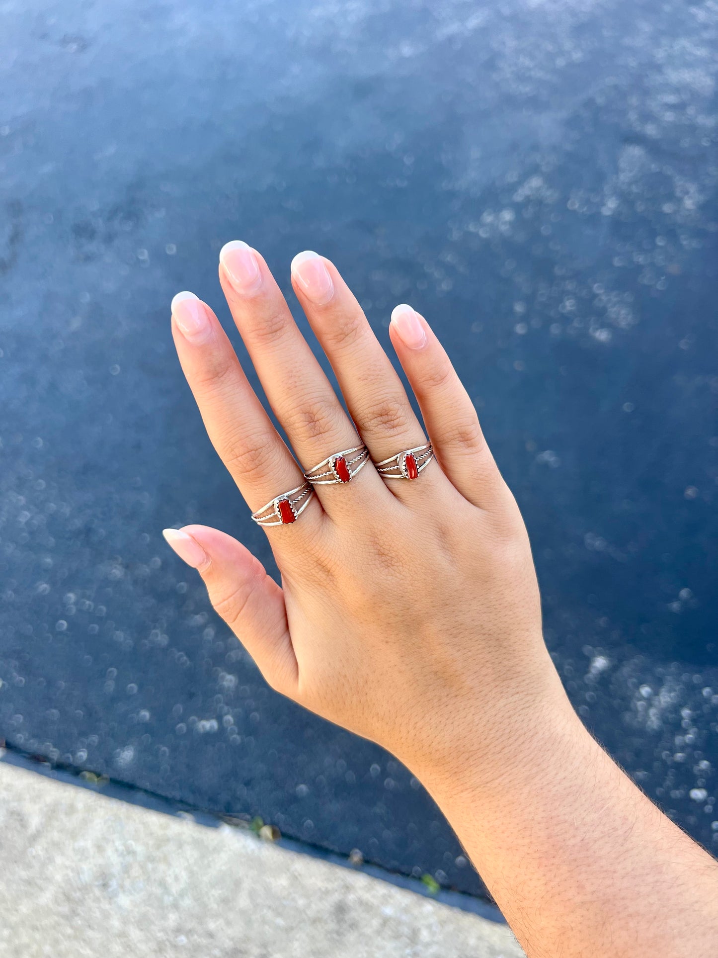 Lil Coral Sterling Silver Ring