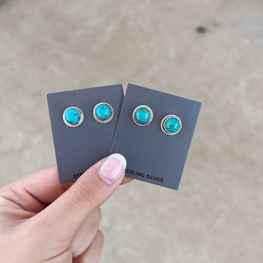 The Tate Thundercreek Turquoise Sterling Silver Studs