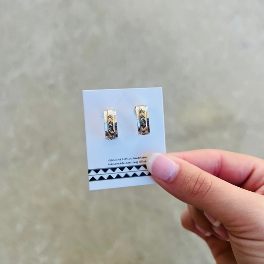 Sterling Silver & 14KT Gold Filled Hoop Earrings