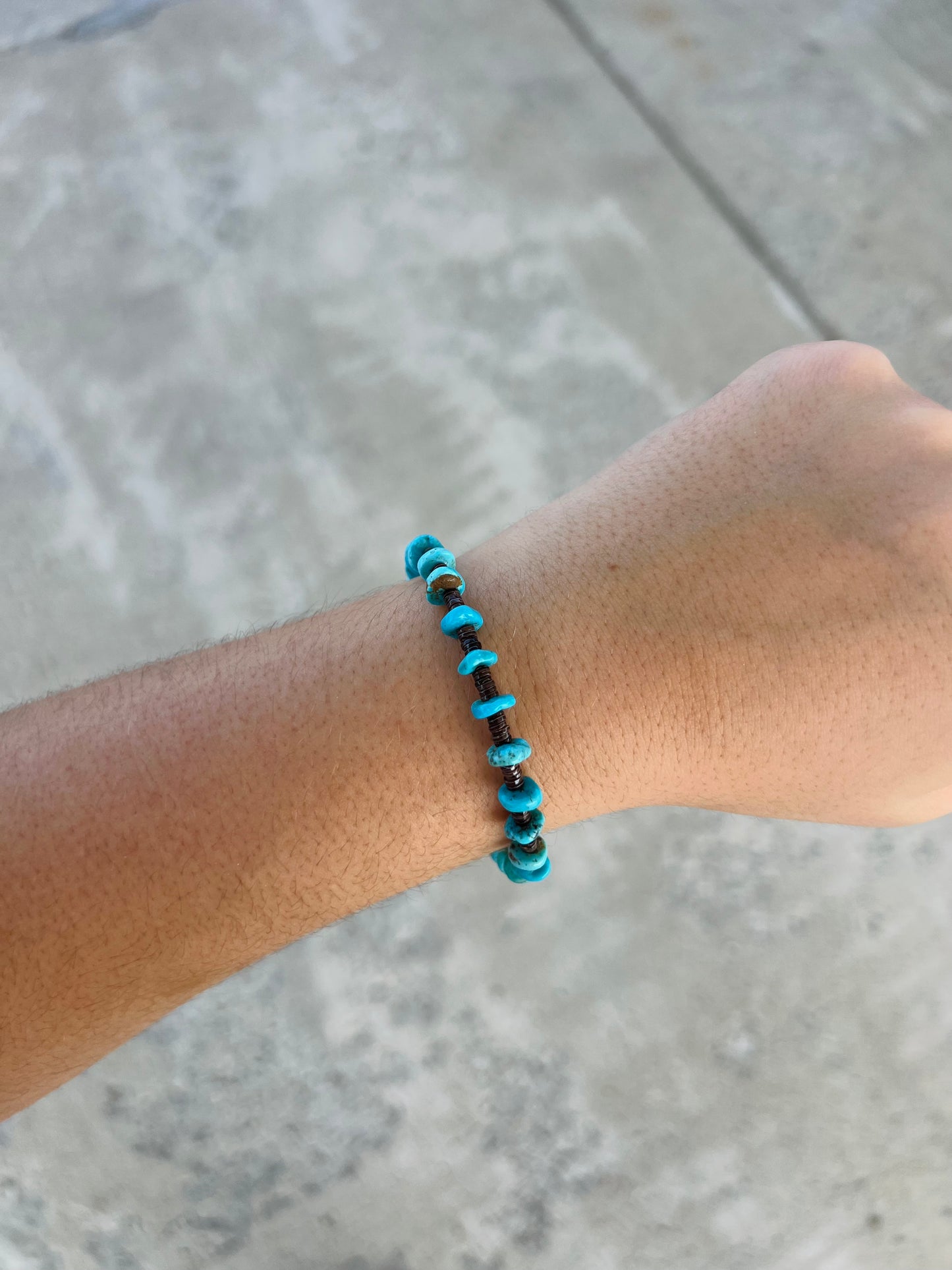 Kingman Heishi Beaded Bracelet