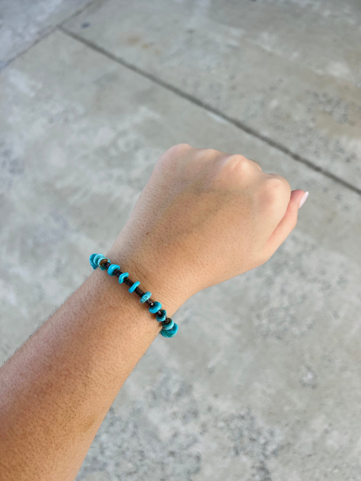 Kingman Heishi Beaded Bracelet