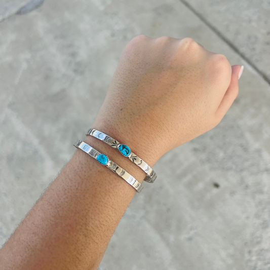 Navajo Sleeping Beauty Stud Cuff