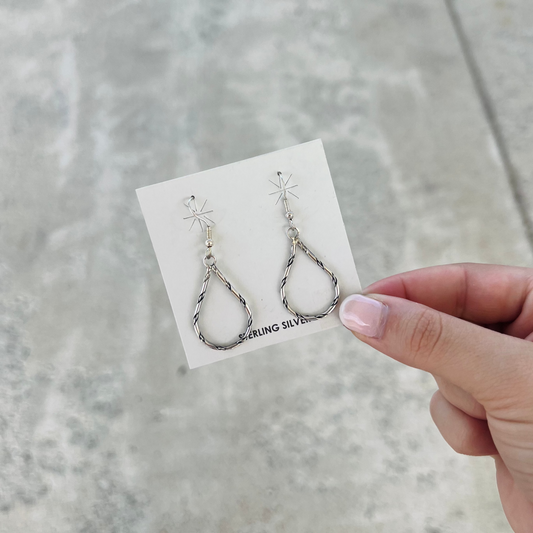 Twisted Sterling Silver Dangle Earrings