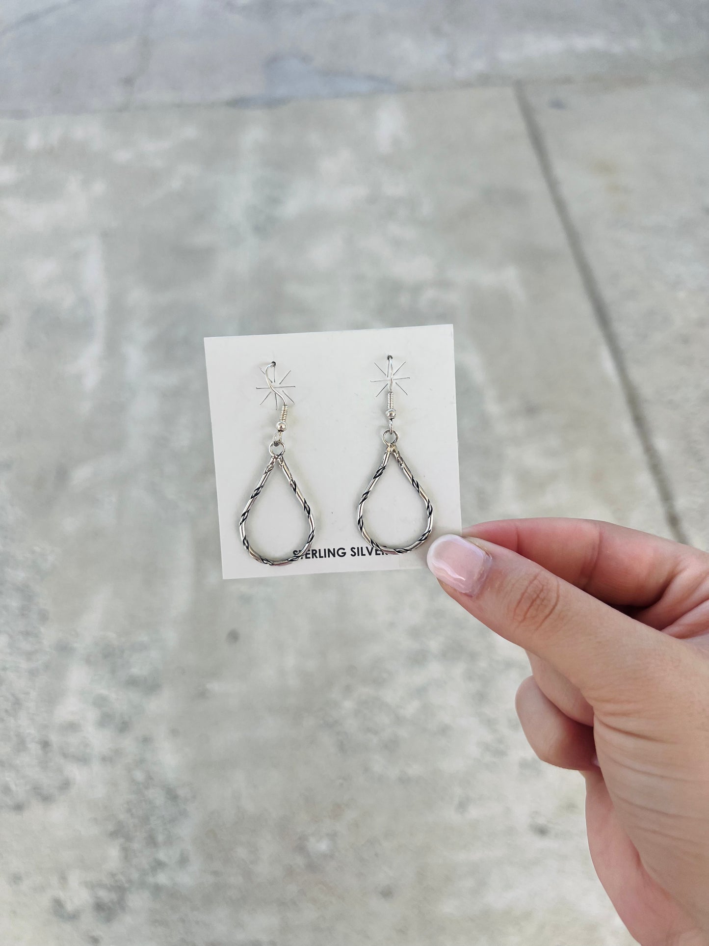 Twisted Sterling Silver Dangle Earrings