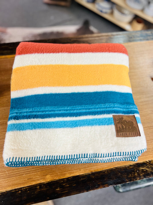Woodland Stripes Jacquard Blanket