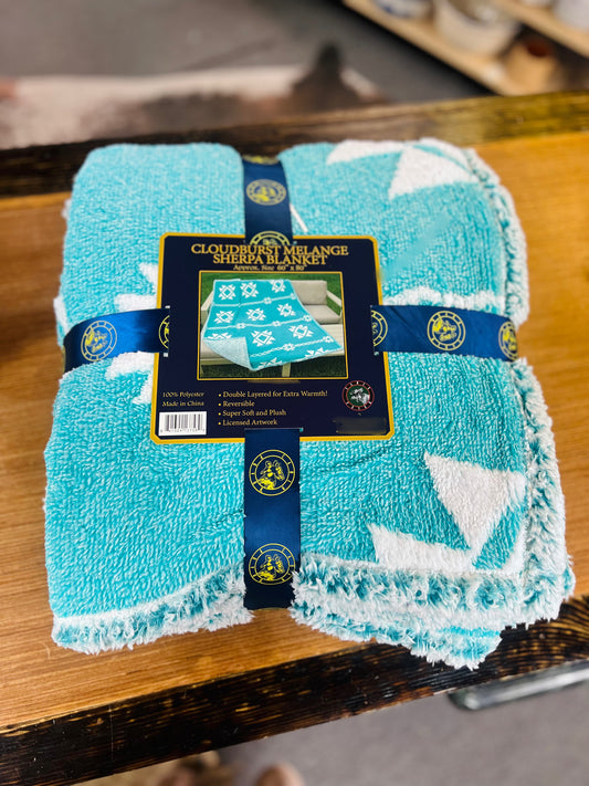 Cloudburst Melange Sherpa Blanket