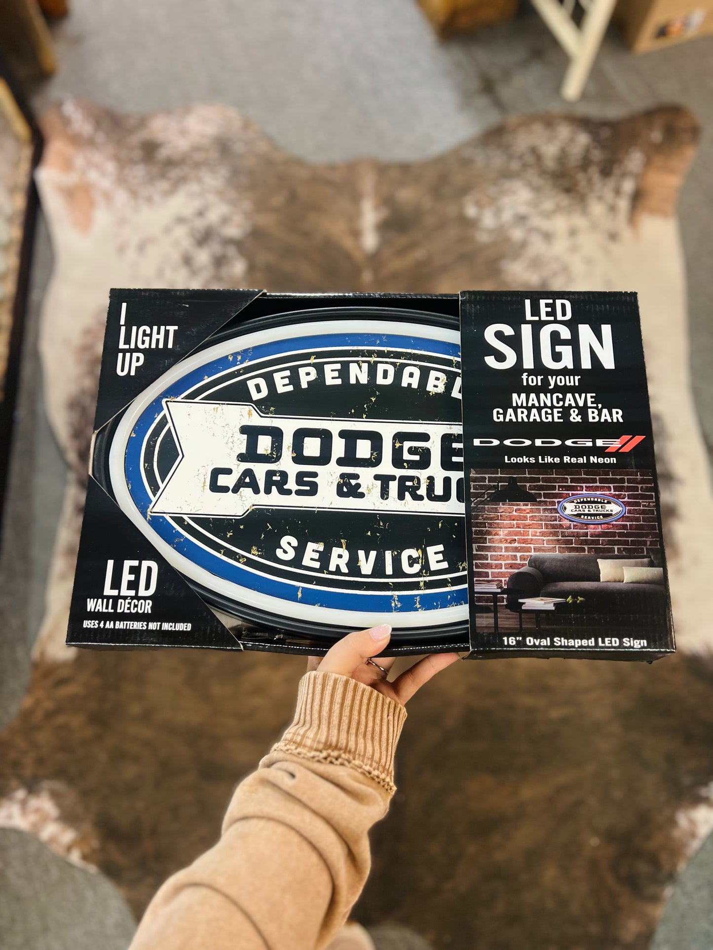 Dodge Services LED Oval Rope Sign